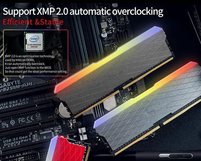 Alt view image 6 of 7 - CORN Loki W2 DDR4  RGB RAM 3200MHz 8GBX2 16GBX2 CL18 RGB DIMM Desktop Memory XMP 16gb 32gb Memoria RAM