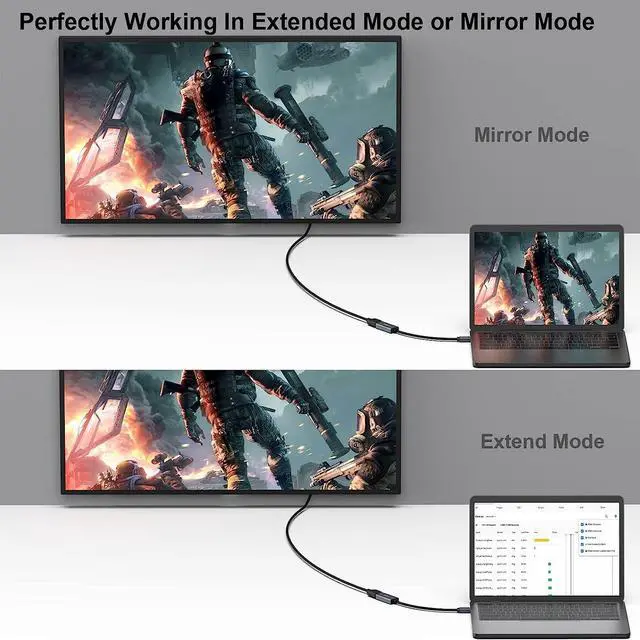 Alt view image 5 of 6 - Mini DisplayPort to HDMI Adapter, Mini DP to HDMI Adapter Compatible with MacBook Air/Pro, Microsoft Surface Pro/Dock, Monitor, Projector and More - Grey