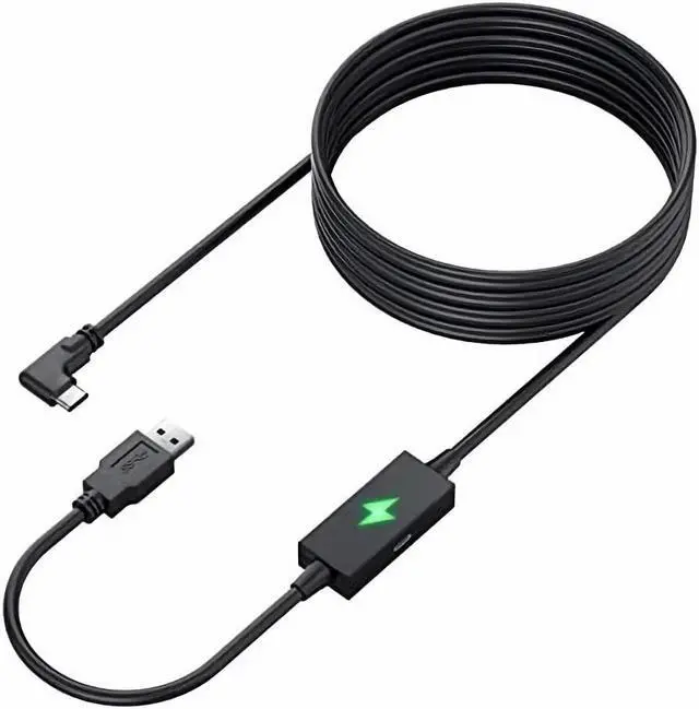 Main image of CORN 16FT Link Cable for Oculus Quest 2/Pro, with Separate Charging Port for Ultra-Durable Power, USB 3.0 Type A to C Cable for VR Headset Accessories and Gaming PC