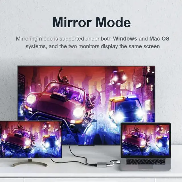 Alt view image 6 of 7 - Mini Displayport to Dual HDMI Splitter Dual 4K@60Hz Resolution,MDP to 2 HDMI Hub Multi Stream Transport Support 4K Resolution for Windows and Mac System
