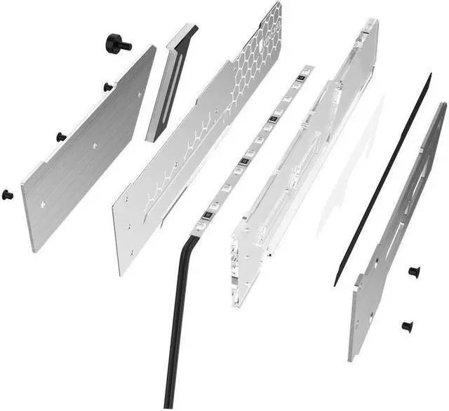 Alt view image 5 of 7 - JONSBO VC-3 RGB GPU Brace Vertical Universal Graphic Card Holder Supports Long Graphics Card, Magnesium-Aluminum Alloy Body, Height Adjustable, Powered by Motherboard Fan