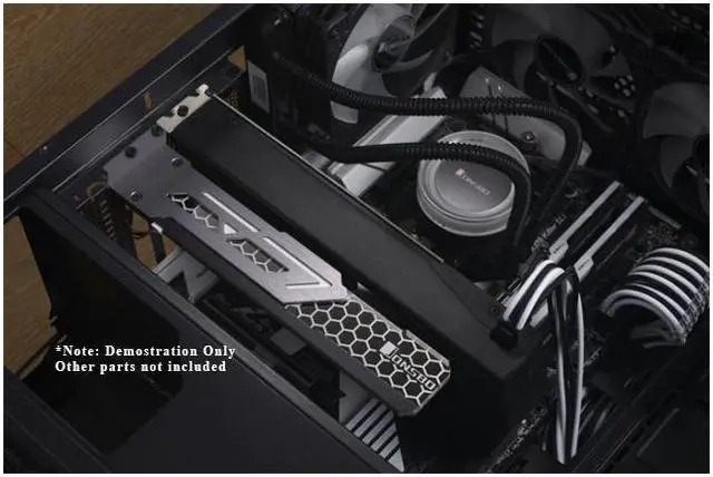 Alt view image 7 of 7 - JONSBO VC-3 RGB GPU Brace Vertical Universal Graphic Card Holder Supports Long Graphics Card, Magnesium-Aluminum Alloy Body, Height Adjustable, Powered by Motherboard Fan