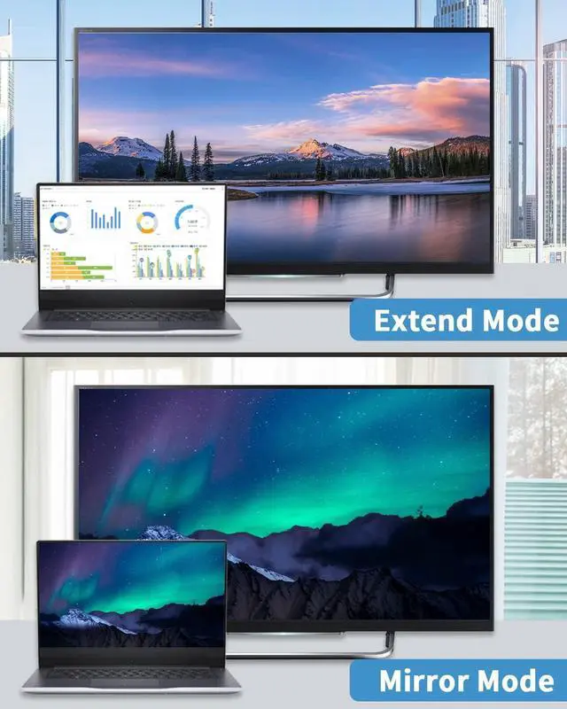 Alt view image 4 of 7 - Mini Displayport to Displayport 1.4 Adapter, 8K Mini DP to DP Adapter and DP to Mini DP Adapter Male to Female Displayport Adapter with LED Light Support 8K@60Hz UHD Video 2 Pack