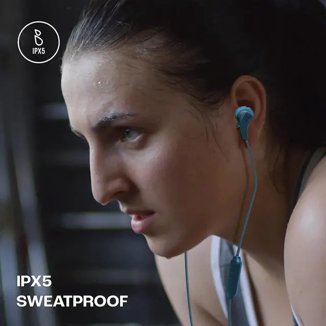 Alt view image 5 of 6 - JBL Endurance Run 2, Sports in Ear Wired Earphones with Mic, Pure Bass, Waterproof , Flexsoft eartips, Magnetic Earbuds, Fliphook & TwistLock Technology with Voice Assistant Support for Mobiles Blue