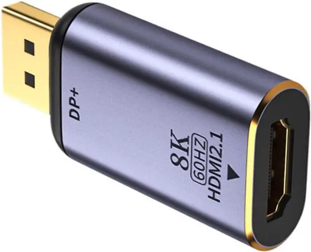 Main image of DisplayPort 1.4 Source to HDMI 2.1 Display 8K 60hz UHD 4K DP to HDMI Male Monitor Adapter Connector