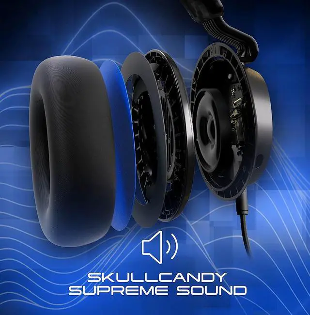 Alt view image 2 of 7 - Skullcandy SLYR Wired Over-Ear Gaming Headset/Soft Earpads/Boom Mic/Gaming Headphone/Use with Playstation, PS5, Xbox, Xbox Series X, Nintendo Switch, Mobile, VR, and PC/Kids or Adult