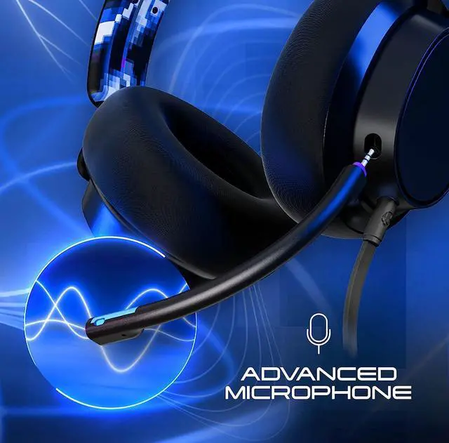 Alt view image 4 of 7 - Skullcandy SLYR Wired Over-Ear Gaming Headset/Soft Earpads/Boom Mic/Gaming Headphone/Use with Playstation, PS5, Xbox, Xbox Series X, Nintendo Switch, Mobile, VR, and PC/Kids or Adult