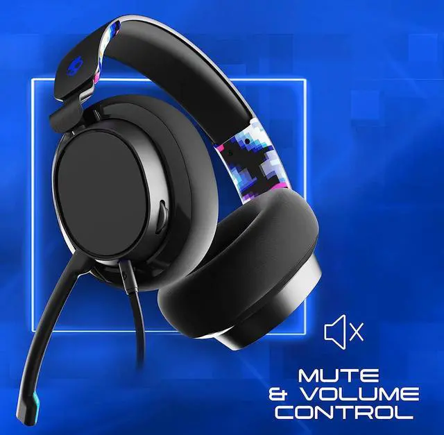 Alt view image 5 of 7 - Skullcandy SLYR Wired Over-Ear Gaming Headset/Soft Earpads/Boom Mic/Gaming Headphone/Use with Playstation, PS5, Xbox, Xbox Series X, Nintendo Switch, Mobile, VR, and PC/Kids or Adult