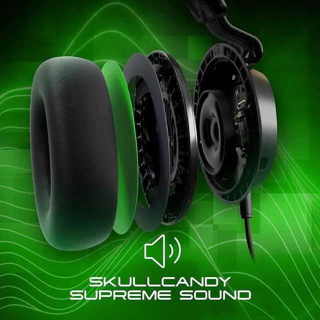 Alt view image 2 of 7 - Skullcandy SLYR Wired Over-Ear Gaming Headset/Soft Earpads/Boom Mic/Gaming Headphone/Use with Playstation, PS5, Xbox, Xbox Series X, Nintendo Switch, Mobile, VR, and PC/Kids or Adult