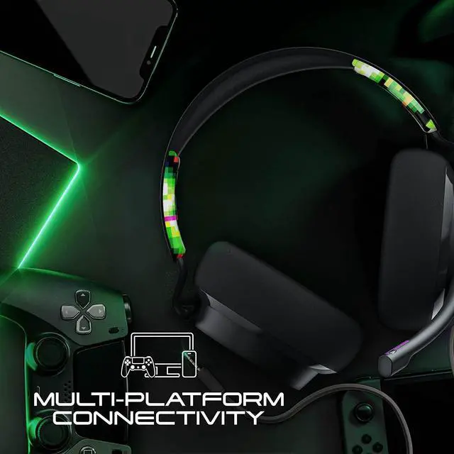Alt view image 6 of 7 - Skullcandy SLYR Wired Over-Ear Gaming Headset/Soft Earpads/Boom Mic/Gaming Headphone/Use with Playstation, PS5, Xbox, Xbox Series X, Nintendo Switch, Mobile, VR, and PC/Kids or Adult