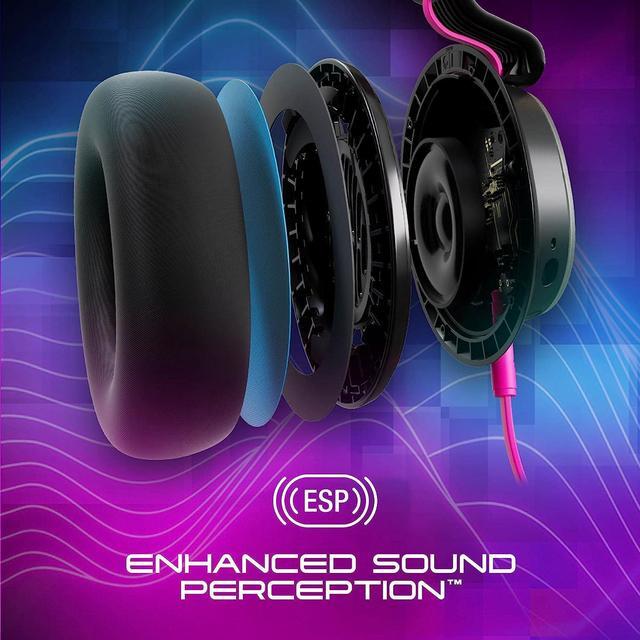 Alt view image 3 of 7 - Skullcandy SLYR Pro Wired Over-Ear Gaming Headset/Soft Earpads/Clear Voice Smart Mic/Works with Playstation, PS5, Xbox, Xbox Series X, Nintendo Switch, Mobile, VR, and PC/Kids or Adult