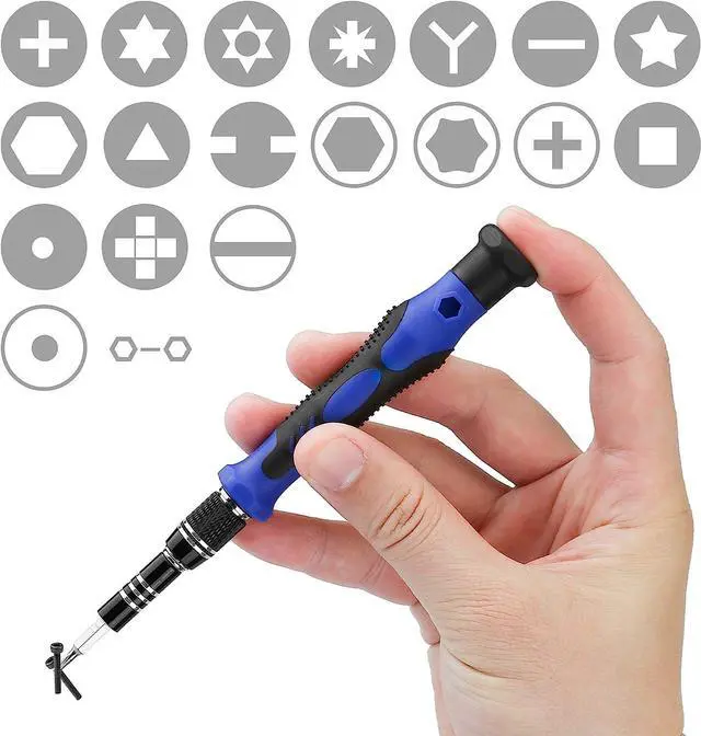 Alt view image 5 of 7 - 140 in 1 Precision Screwdriver Set, Professional Computer Laptop Repair Tool Kit, Electronics Repair Tool with 120 Magnetic Bits, Compatible for Macbook, iPhone, Game Console, Tablet