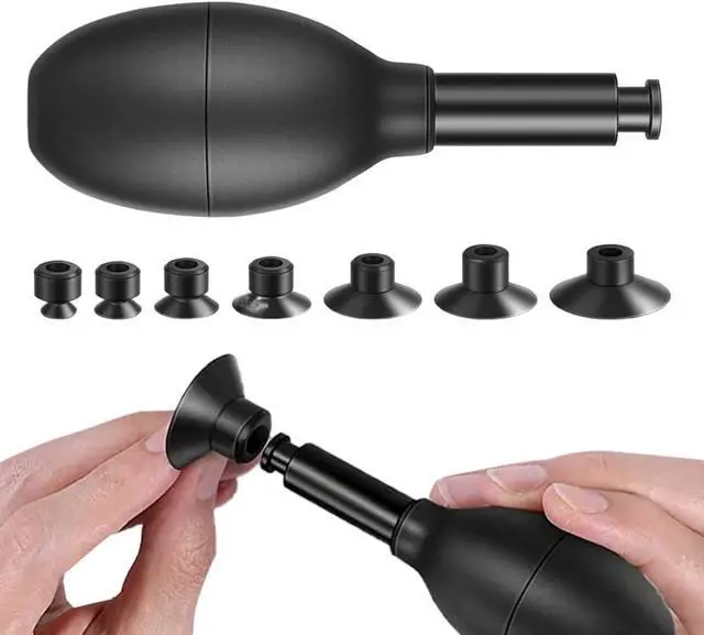 Main image of Lens Sucker Kit 8-in-1 with 7 Interchangeable Suction Cups Strong Suction Manual Vacuum Suction Pen Lens Puller for Lens Repair and Cleaning, Watches, and Electronic Components