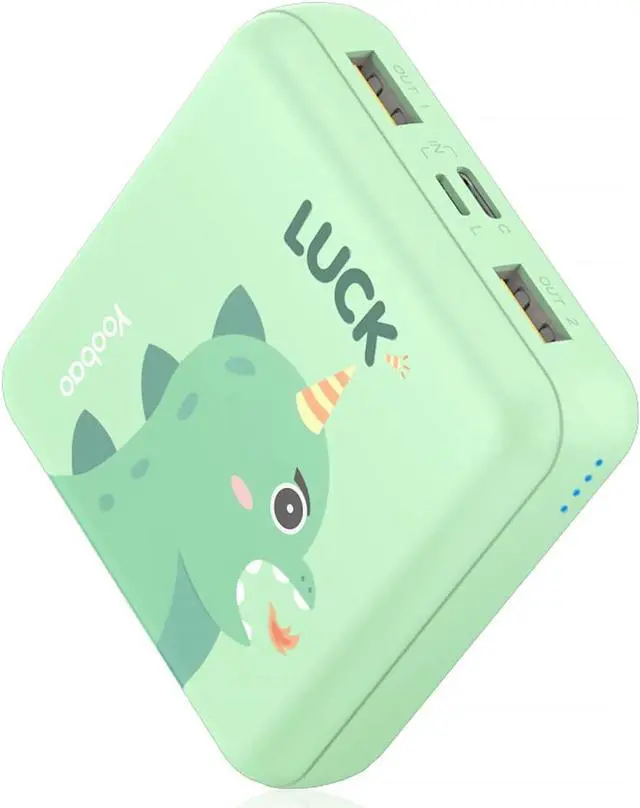 Main image of Yoobao Portable Charger 10000mAh Cute Power Bank for Girls Mini Fast Charging Compact Battery Pack with Dual USB Output & Dual Inport (2.1A Type-C and 8-Pin Input),Compatible with iPhone,iPad Luck