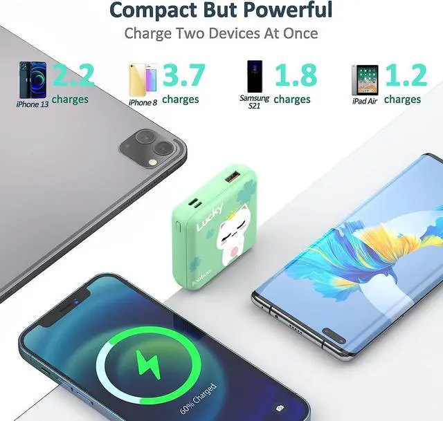 Alt view image 5 of 7 - Yoobao Portable Charger 10000mAh, USB-C (in & Out) 20W Fast Charging Mini Power Bank Cute Stuff for Girls, PD3.0+QC4.0 Cell Phone Battery Pack for iPhone 14/13/12, iPad, Samsung Google