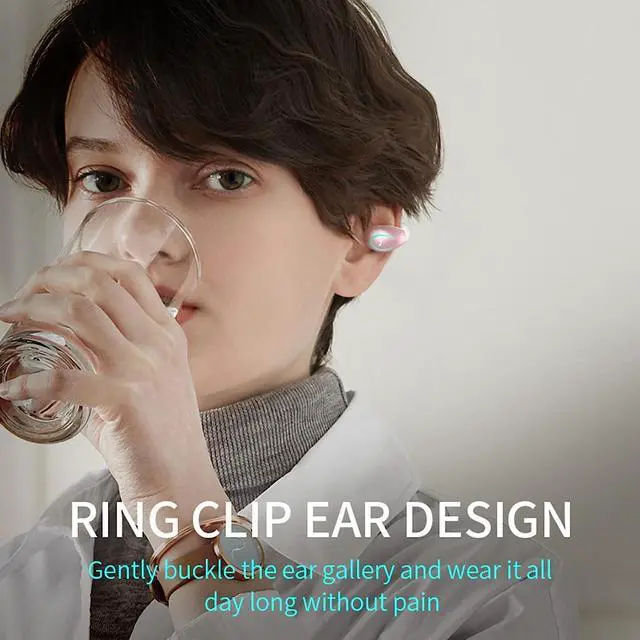 Alt view image 2 of 7 - CORN Open Ear Headphones Wireless Earbuds Bluetooth Sport Headset Single Mini Earpiece Tiny Ear Buds Discreet Microphone Waterproof Lightweight Long Battery Life for Running Workout Android iOS