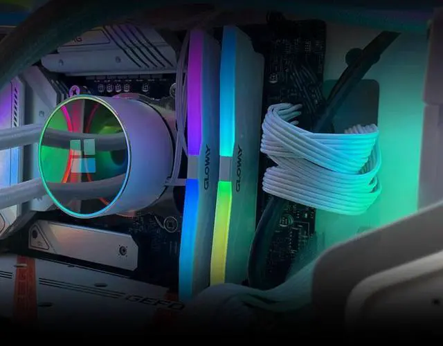Alt view image 4 of 7 - DDR4 RGB White RAM 3200MHz 16GB CL18 XMP 2.0 Desktop Compter Memory - 16GB (2 x 8GB) DDR4 3200 (PC4 25600) 18-22-22-42