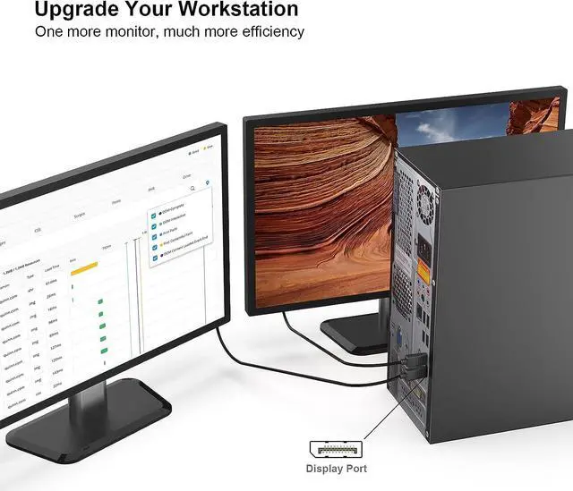 Alt view image 6 of 6 - 4K DisplayPort to HDMI Cable 3.3FT,[Aluminum Shell,Nylon Braided]High Speed,UHD(1440P 60Hz,1080P 120Hz) Unidirectional DP to HDMI Cable Cord for Dell,Monitor,Projector,Desktop, AMD,NVIDIA,Lenovo,HP