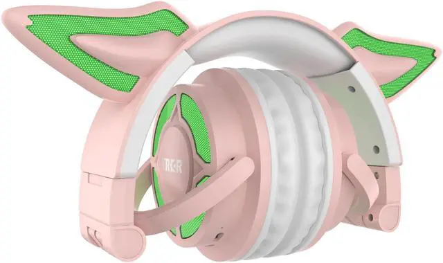 Alt view image 2 of 7 - CORN Wireless Bluetooth 5.3 Headset Fox Cat Ear Headphones Luminescence Esports Game Live Big EarMask APP Intelligence Earphones