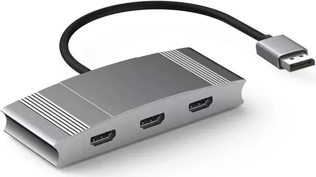 Main image of DisplayPort to 3 HDMI Splitter, DP 1.4 to HDMI Multi Monitor 3 Port Support Dual 4K@60Hz or One 4K@60Hz and Two 4K@30Hz Compatible Windows and Mac OS