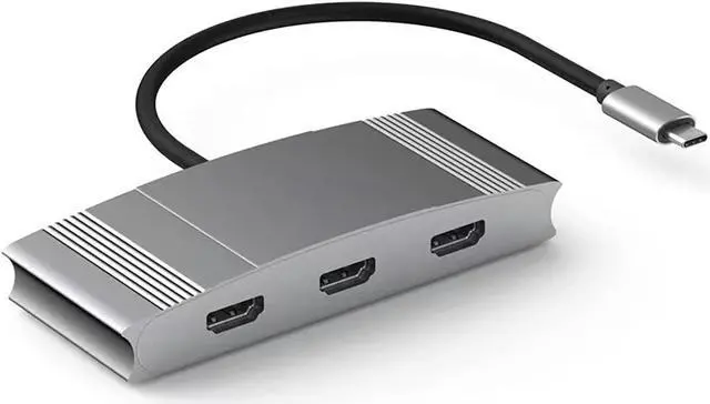 Main image of USB C to 3 HDMI Adapter,Type C Multi Monitor 3 Port,Support Dual 4K@60Hz or One 4K@60Hz and Two 4K@30Hz Compatible Windows and Mac OS