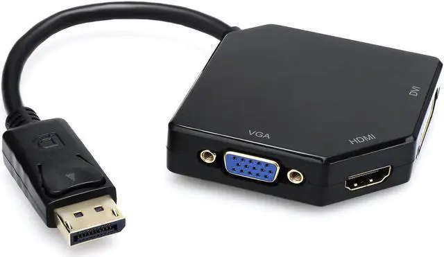 Alt view image 6 of 7 - Multi-Function Big DisplayPort DP2 to HDMI VGA DVI Cable Converter Adapter
