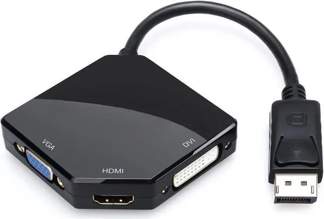 Main image of Multi-Function Big DisplayPort DP2 to HDMI VGA DVI Cable Converter Adapter
