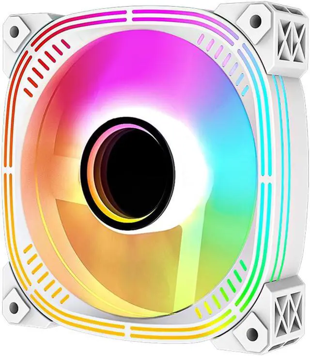 Main image of Luna 120 PC Case Fan, Lamellar Mirror, 5V 3Pin ARGB SYNC, Hydraulic Bearing, Low noise, PWM , Infinite Lighting Case Cooling Fans White Reversed 1 Pack