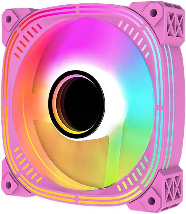 Main image of Luna 120 PC Case Fan, Lamellar Mirror, 5V 3Pin ARGB SYNC, Hydraulic Bearing, Low noise, PWM , Infinite Lighting Case Cooling Fans Pink Reversed 1 Pack