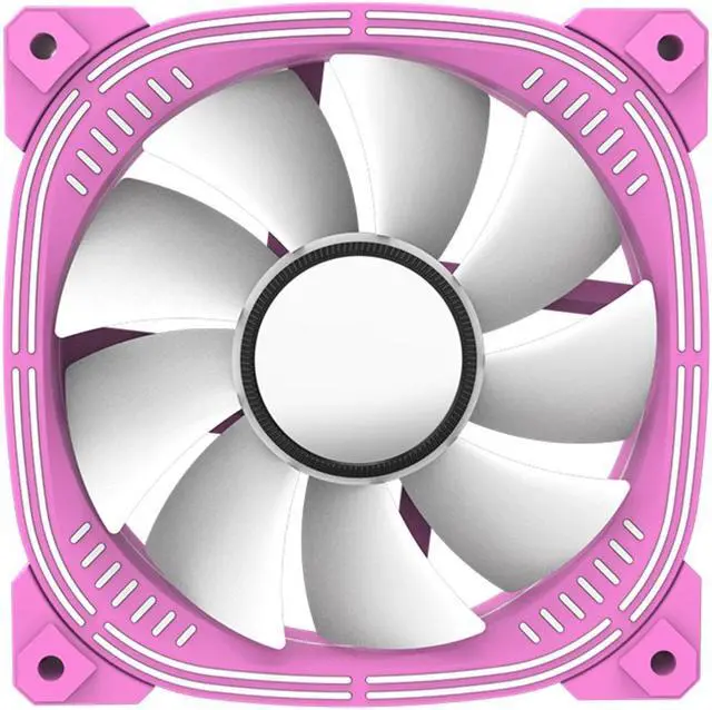 Alt view image 2 of 7 - Luna 120 PC Case Fan, Lamellar Mirror, 5V 3Pin ARGB SYNC, Hydraulic Bearing, Low noise, PWM , Infinite Lighting Case Cooling Fans Pink Reversed 1 Pack