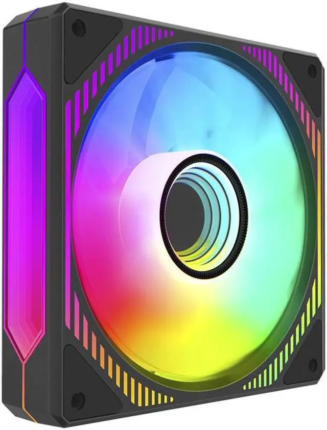 Main image of Mirror 120mm PC Case Fan, 5V3Pin ARGB SYNC &PWM Computer Cooling Chassis Fan, 4Pin Motherboard CPU Fan, Lamellar Mirrior, Lighting-transmitting Frame, Hydraulic Bearing Black  1 Pack