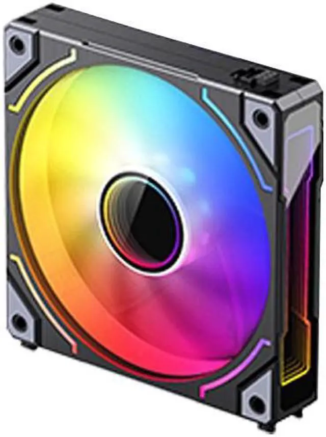 Alt view image 4 of 6 - ZH-120 ARGB (Reverse) 3 In 1 Case Fan 5V 3 Pin PC Case Fan, Motherboard AURA SYNC,Magic Interface, Wire-free Splicing, Shock Reduction and Low Noise, Hydraulic Bearing, 120*120*25mm, Black