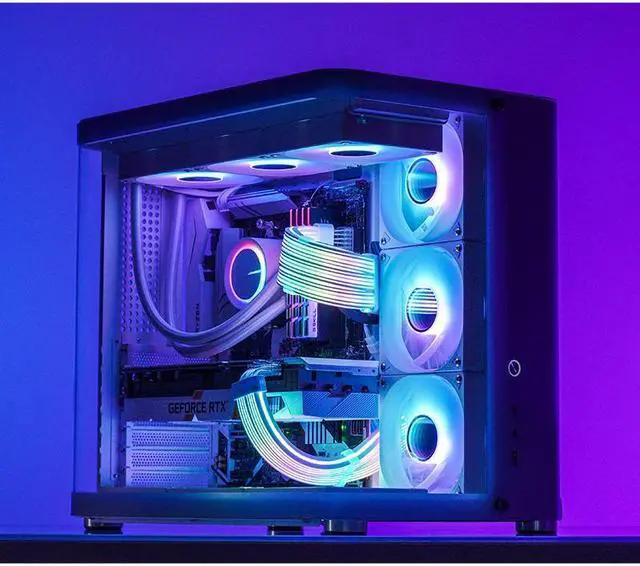 Alt view image 7 of 7 - DY-2 MB24Pin Luminous Extension Cable, Double-Sided Light Effect Display, Motherboard Synchronization, 5VARGB Neon Color Line