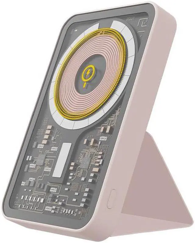 Main image of CORN 5000mAh 15W Mini Wireless Fast Charger portable transparent magnetic wireless charging Power Bank folding bracket PD20W Fast Charge For IPhone iwatch HUAWEI Black