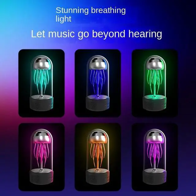 Alt view image 4 of 6 - CORN Creative Jellyfish Bluetooth Speaker Colorful Lamp Octopus Audio Mini Portable Subwoofer Decoration Gift Factory