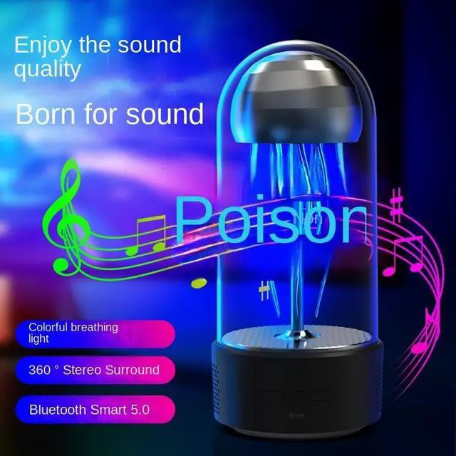 Alt view image 5 of 6 - CORN Creative Jellyfish Bluetooth Speaker Colorful Lamp Octopus Audio Mini Portable Subwoofer Decoration Gift Factory