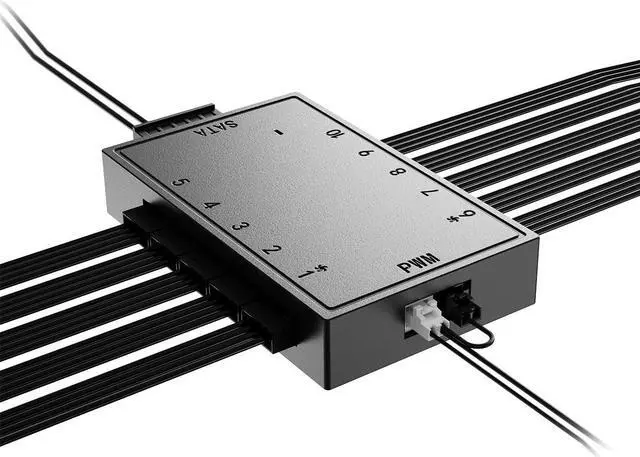 Alt view image 5 of 6 - 10 Ports SATA Powered Fan Hub/Splitter for ID-COOLING FH-10 PWM