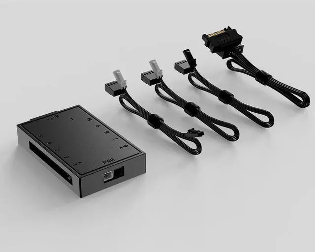Alt view image 3 of 6 - 10 Ports SATA Powered Fan Hub/Splitter for ID-COOLING FH-10 PWM