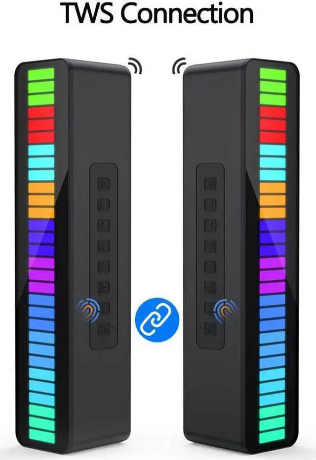 Alt view image 2 of 7 - CORN Home Bluetooth Bar Sound Speaker Wireless Pickup Speaker With Rgb Led Rhythm Light Color Flash Atmosphere Rhythm Light Wireless Bluetooth Portable Speaker Black