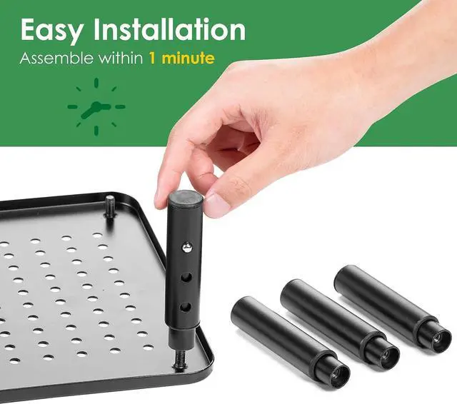 Alt view image 7 of 7 - 2 Pack Desktop Riser, 3 Height Adjustable Monitor Stands for 2 Monitors, PC, Computer, Printer, iMac, Desktop Monitor Stand with Ventilated Platform for Airflow