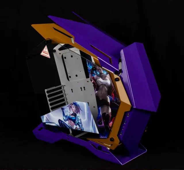 Alt view image 4 of 7 - League of Legends LOL ATX Mid Tower GAMING Computer Case, E-sports Players Mecha Chassis, Support EATX/ATX mainboard, 240/360 Liquid & 170mm Cooling