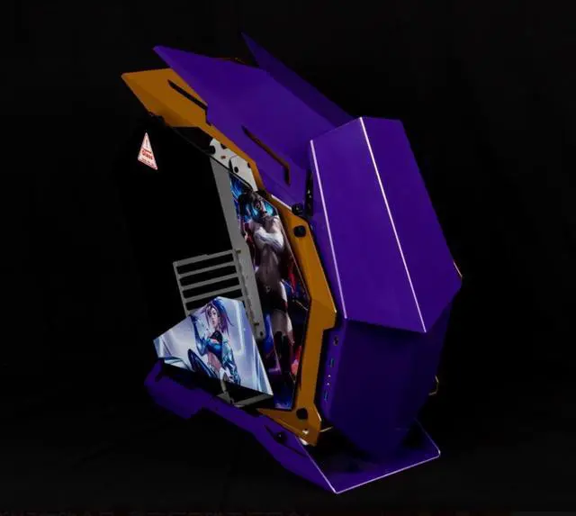 Alt view image 3 of 7 - League of Legends LOL ATX Mid Tower GAMING Computer Case, E-sports Players Mecha Chassis, Support EATX/ATX mainboard, 240/360 Liquid & 170mm Cooling