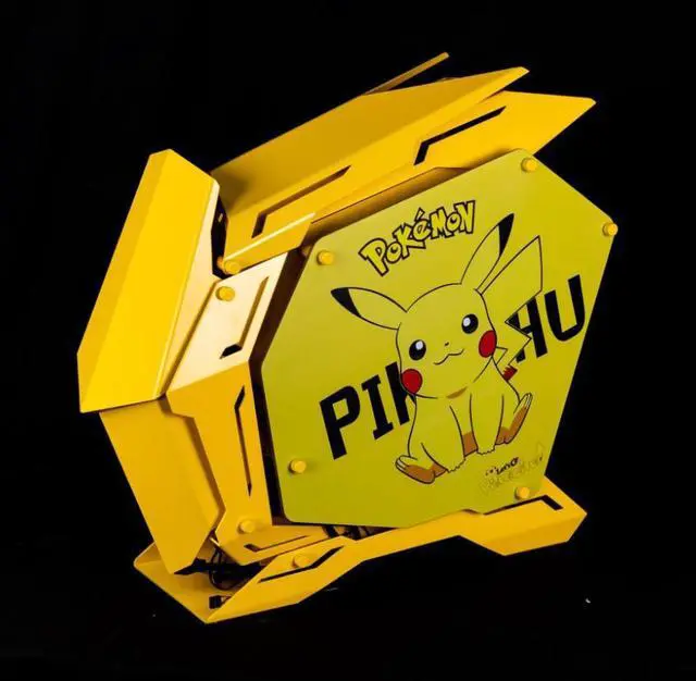 Alt view image 4 of 4 - Pokemon ATX Mid Tower GAMING Computer Case, E-sports Players Mecha Chassis, Support EATX/ATX mainboard, 240/360 Liquid & 170mm Cooling