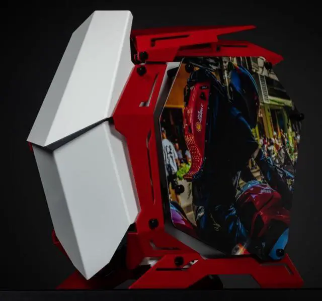 Alt view image 2 of 5 - Ducati Theme Open Type ATX Mid Tower GAMING Computer Case, E-sports Players Mecha Chassis , Custom Liquid Cooling,Support EATX/ATX mainboard, 240/360 Liquid & 170mm Cooling