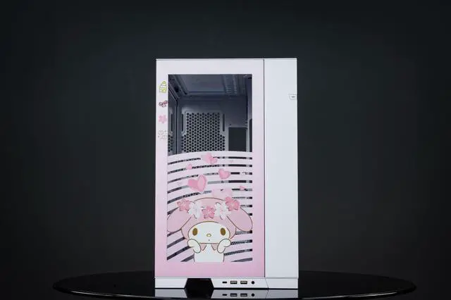 Alt view image 3 of 7 - Kulomi Cartoon Theme(Pink) O11Dynamic EVO O11DEX Aluminum / Steel / Tempered Glass ATX Mid Tower Computer Case