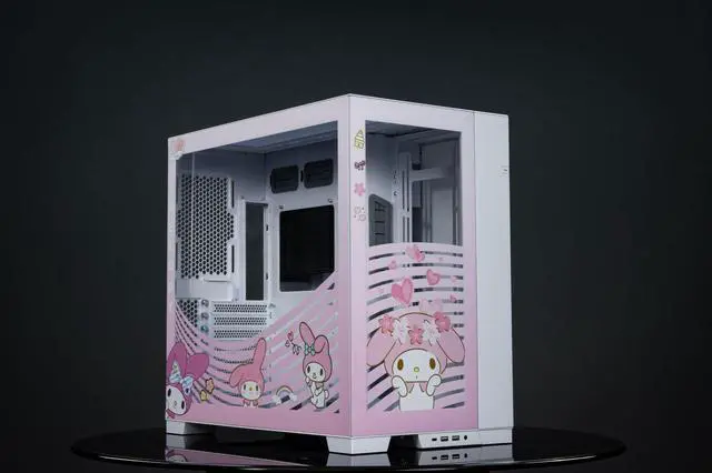 Main image of Kulomi Cartoon Theme(Pink) O11Dynamic EVO O11DEX Aluminum / Steel / Tempered Glass ATX Mid Tower Computer Case