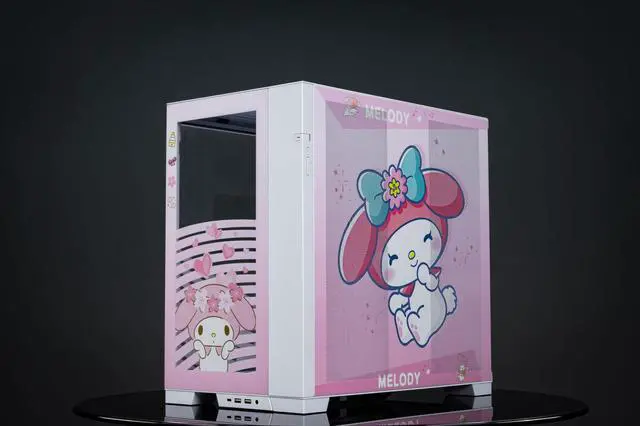 Alt view image 2 of 7 - Kulomi Cartoon Theme(Pink) O11Dynamic EVO O11DEX Aluminum / Steel / Tempered Glass ATX Mid Tower Computer Case