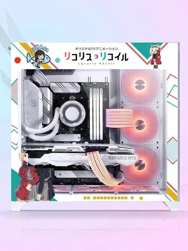 Alt view image 4 of 5 - Likelisi Anime Theme PC-O11 Dynamic Tempered Glass on the Front and Left Side, Chassis Body SECC ATX Mid Tower Gaming Computer Case