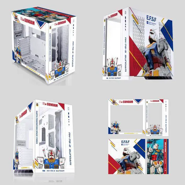 Main image of Gundam Theme PC-O11 Dynamic Tempered Glass on the Front and Left Side, Chassis Body SECC ATX Mid Tower Gaming Computer Case