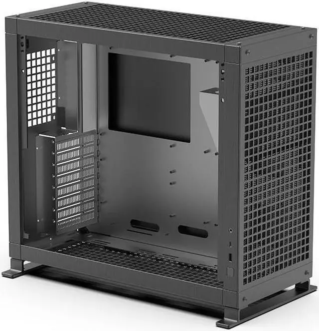 Alt view image 6 of 7 - Abee Pixel One All Aluminum Computer Case CNCC with DIY Pixel Cube Gaming PC for E-ATX/ATX/Micro ATX/Mini ITX Motherboard Silver
